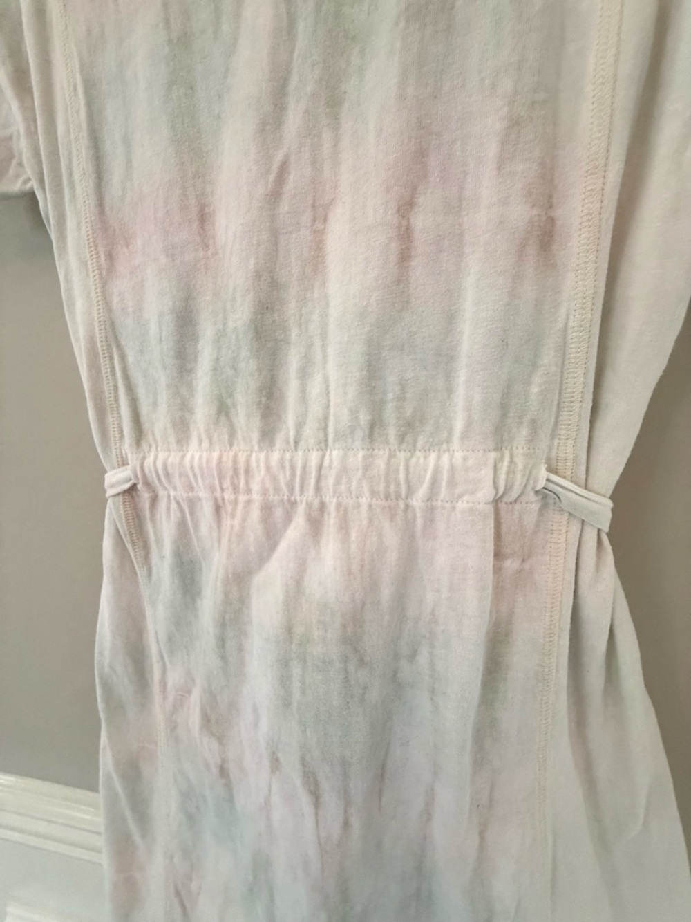 John Elliott Pastel Tie Dye T Shirt Dress Tie Waist Pink White Size S - Picture 12 of 16